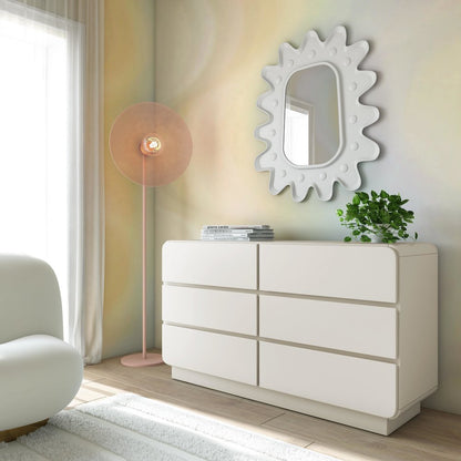 Sagura Cream 6-Drawer Dresser