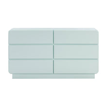 Elegant 6-Drawer Dresser in Blue Acacia with Modern Design for Bedrooms