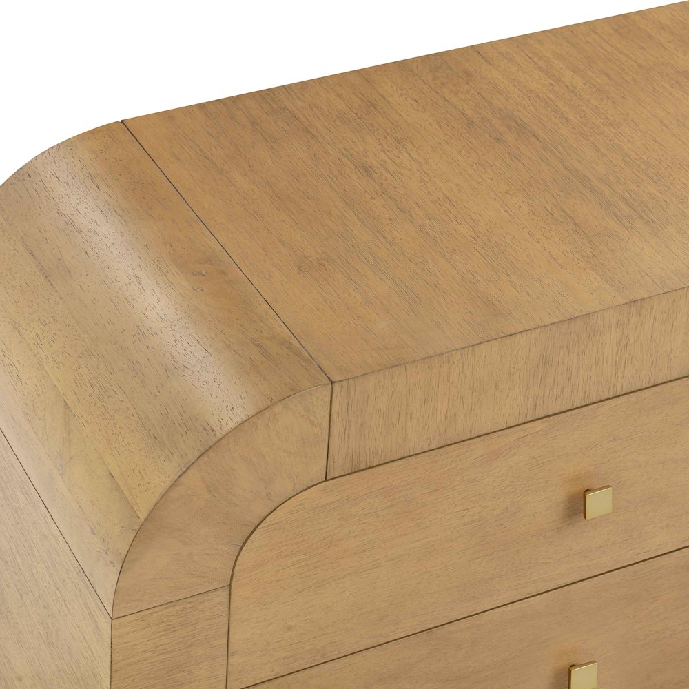 Hump 6 Drawer Natural Dresser