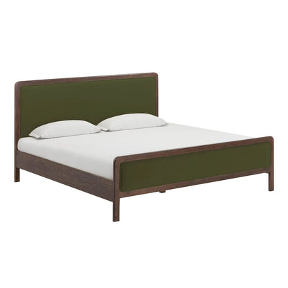 Hella Forest Green Velvet King Bed