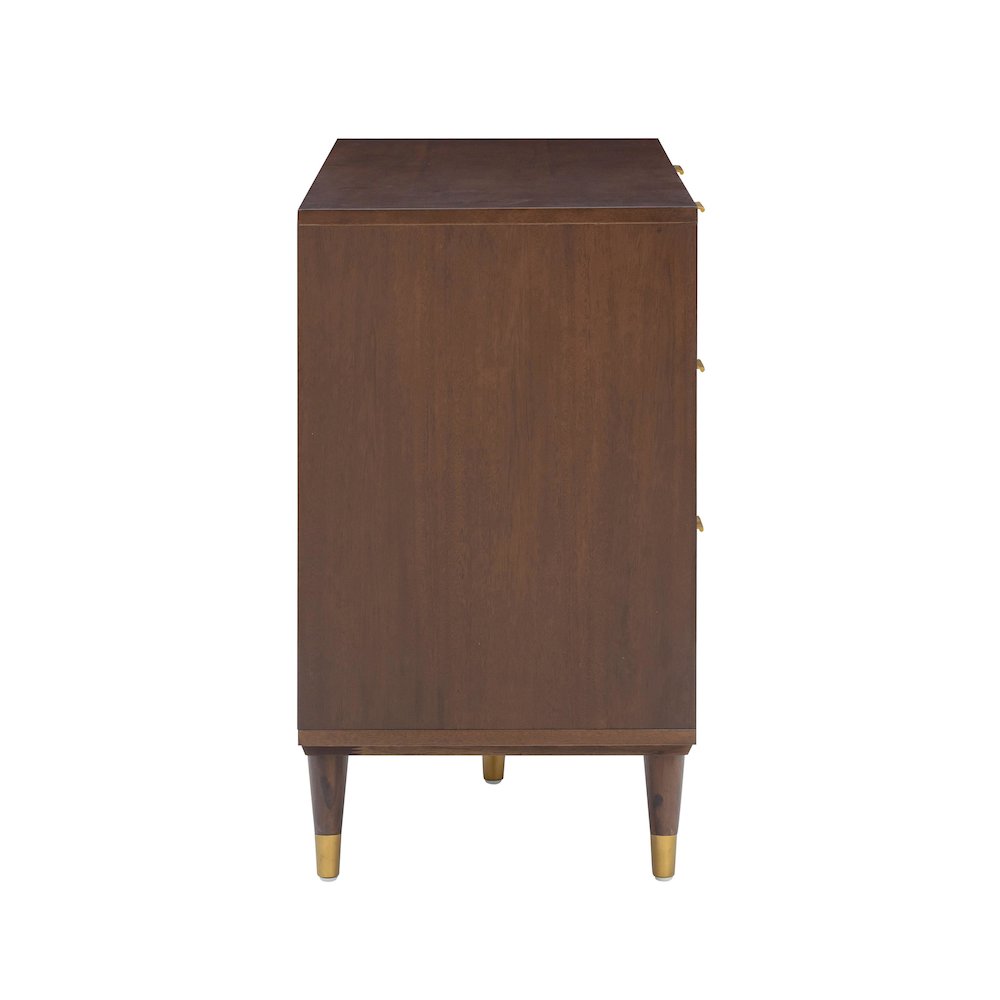 Sierra Dark Chocolate Brown 6 Drawer Dresser
