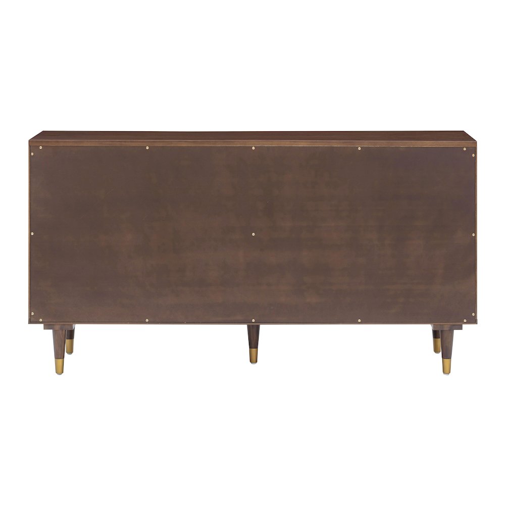 Sierra Dark Chocolate Brown 6 Drawer Dresser