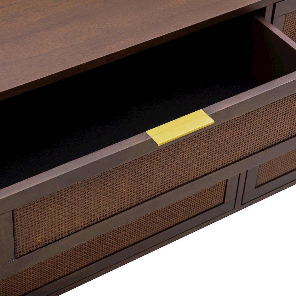 Sierra Dark Chocolate Brown 6 Drawer Dresser