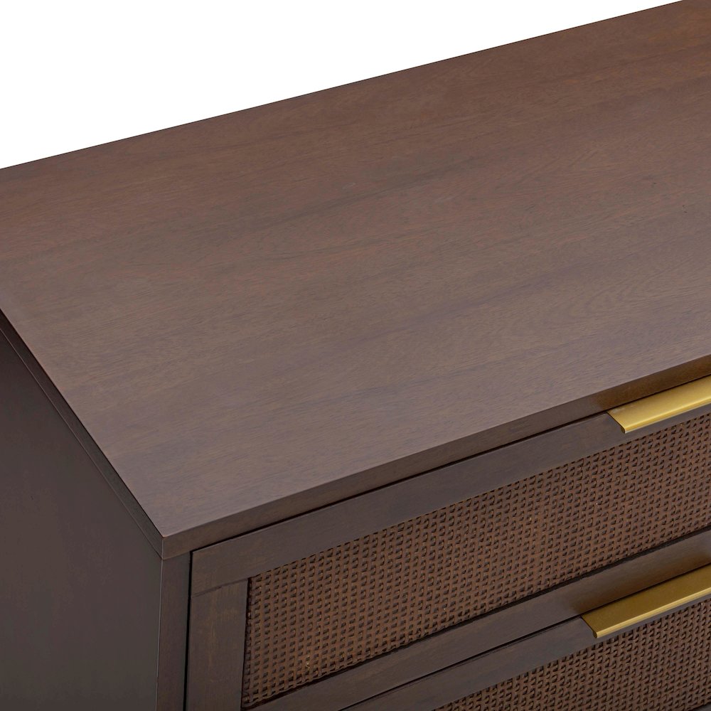 Sierra Dark Chocolate Brown 6 Drawer Dresser