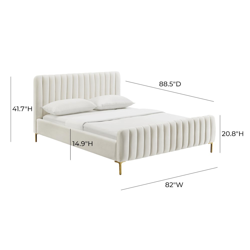 Angela Cream Bed in UK Super King