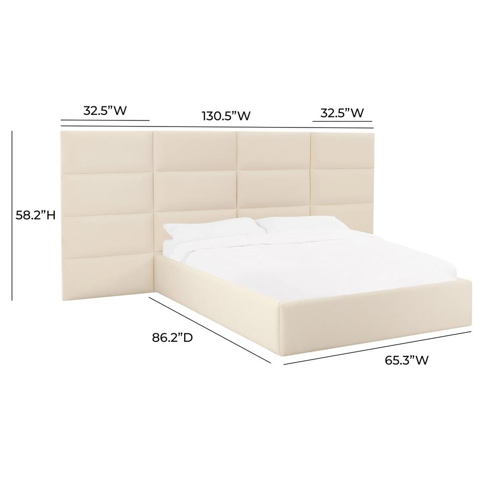 Eliana Cream Velvet Queen Wings (Set of 2)