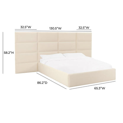 Eliana Cream Velvet Queen Wings (Set of 2)