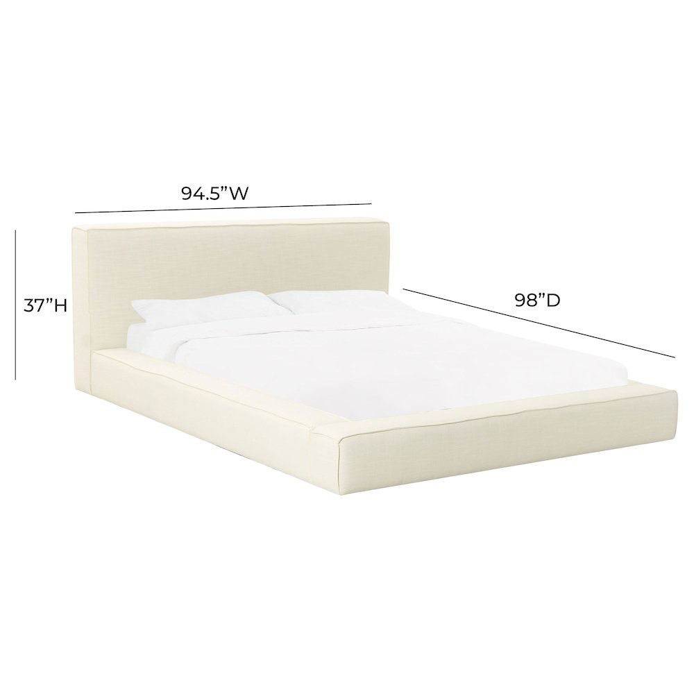 Olafur Cream Linen UK Super King Bed