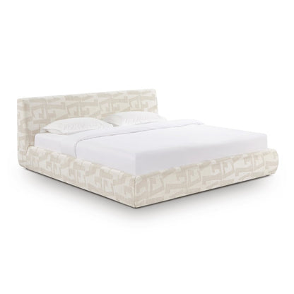 Isla Cream Jacquard Pattern King Bed