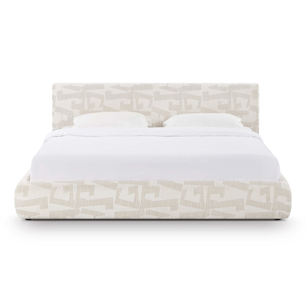 Isla Cream Jacquard Pattern King Bed