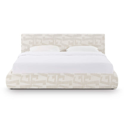 Isla Cream Jacquard Pattern King Bed