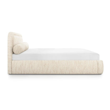 Murielle Taupe Textured Boucle King Bed