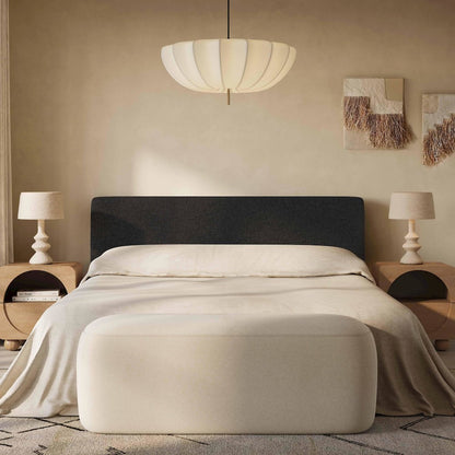 Isla Black Textured Velvet King Bed