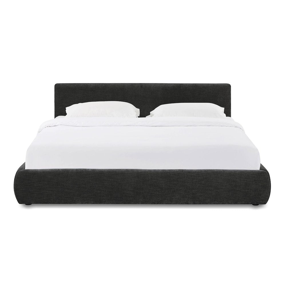Isla Black Textured Velvet King Bed