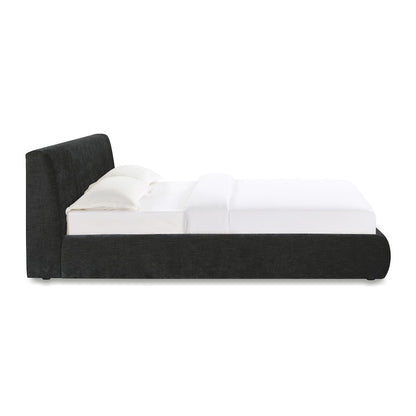 Isla Black Textured Velvet King Bed