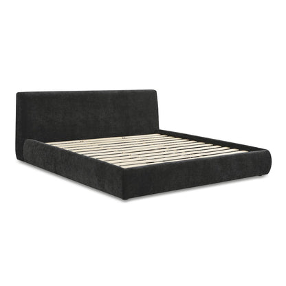Isla Black Textured Velvet King Bed