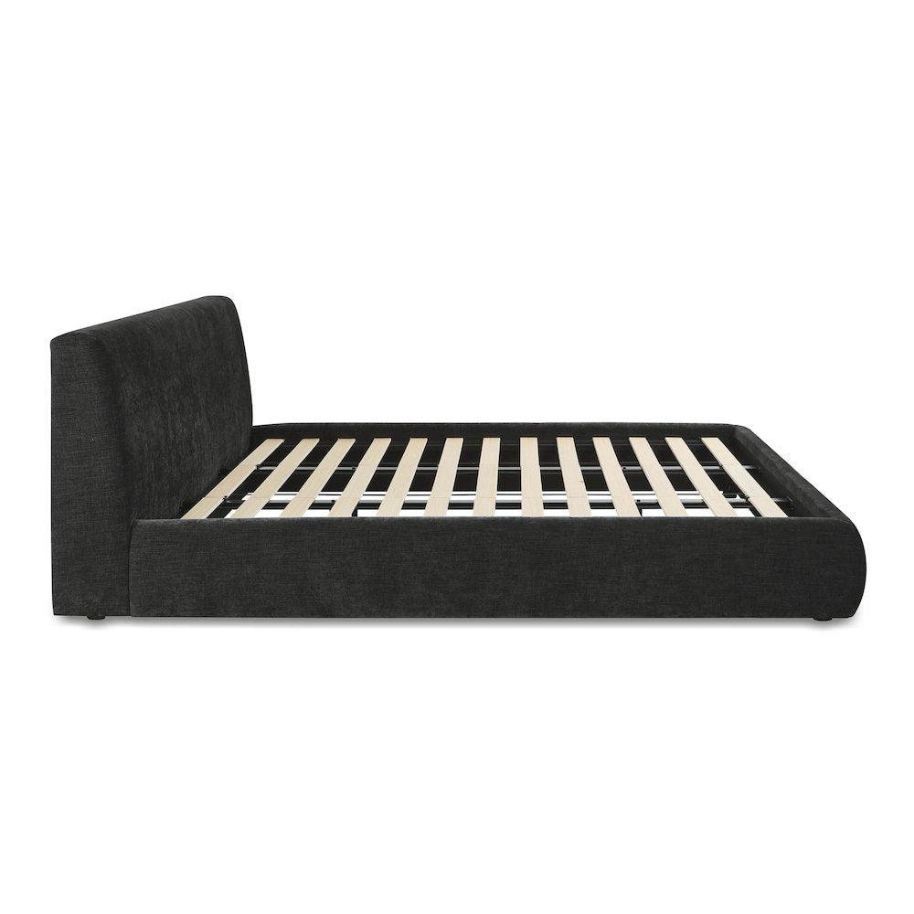 Isla Black Textured Velvet King Bed