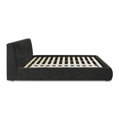 Isla Black Textured Velvet King Bed