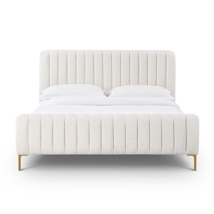 Angela Natural Upcycled Linen Queen Bed