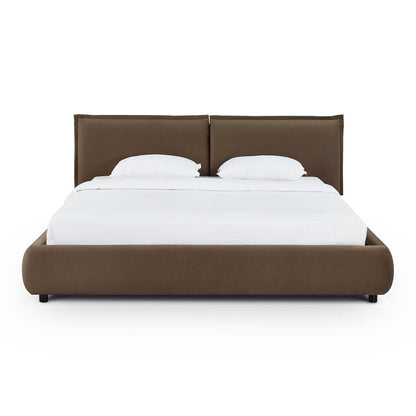 Mel Brown Faux Mohair King Bed