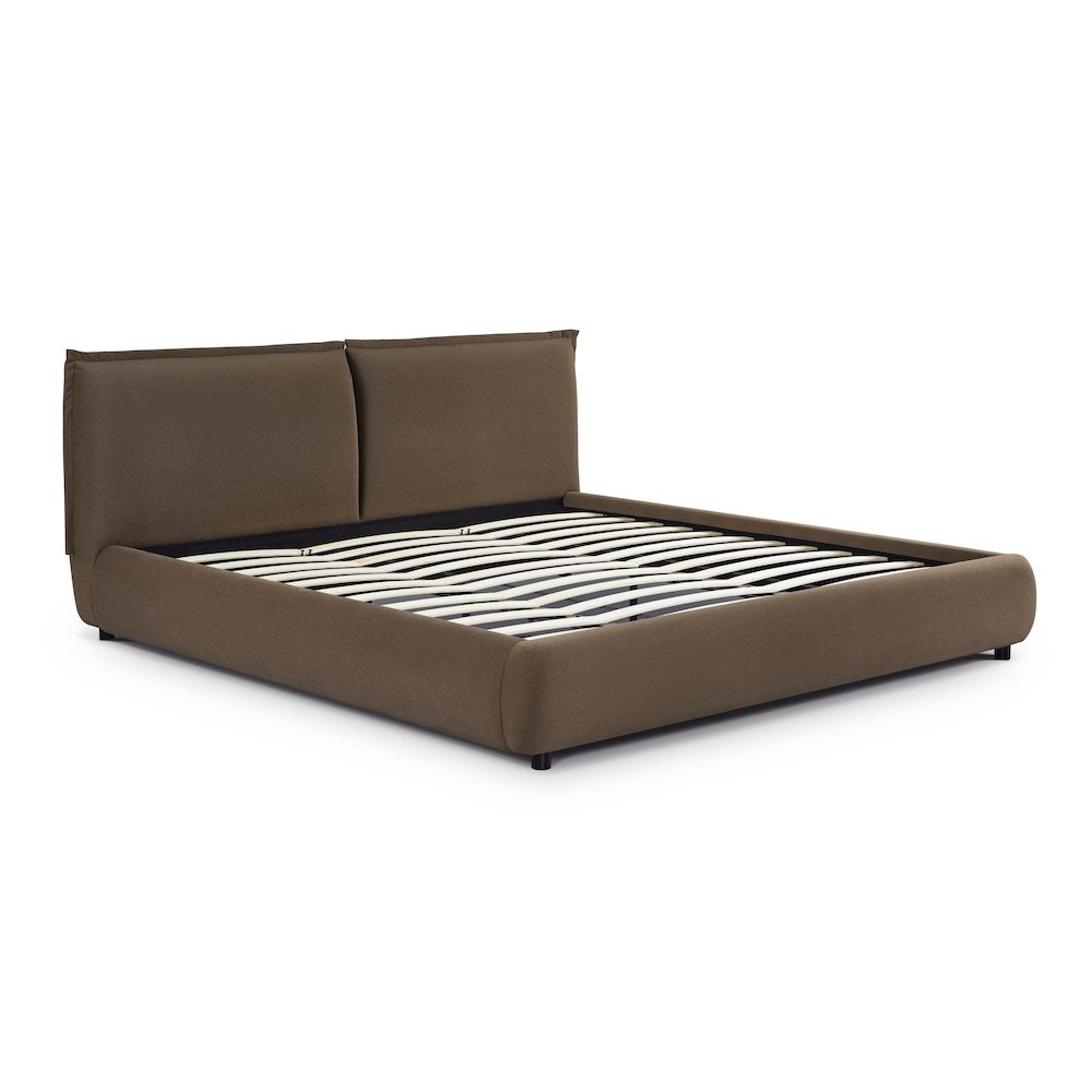 Mel Brown Faux Mohair King Bed