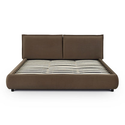 Mel Brown Faux Mohair King Bed