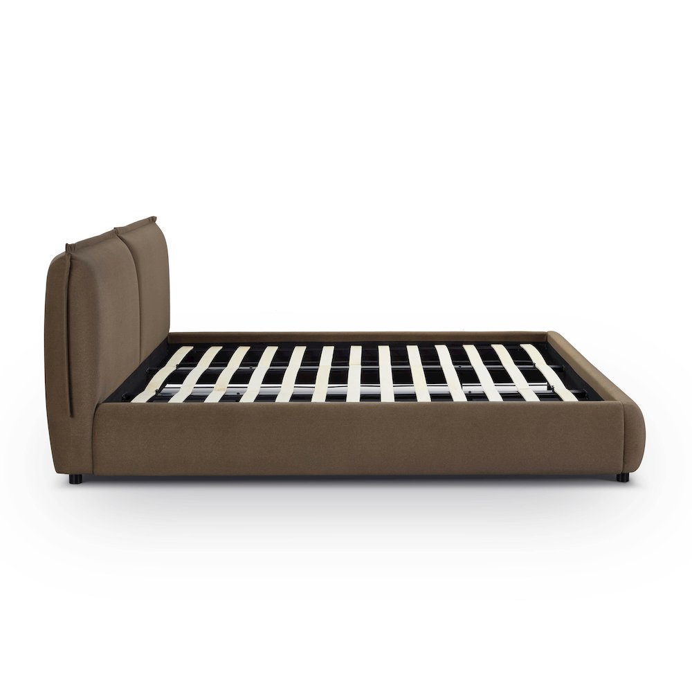 Mel Brown Faux Mohair King Bed