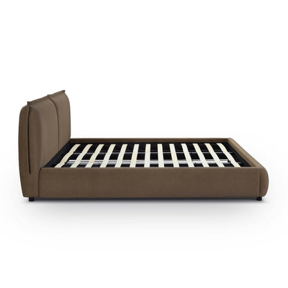 Mel Brown Faux Mohair King Bed