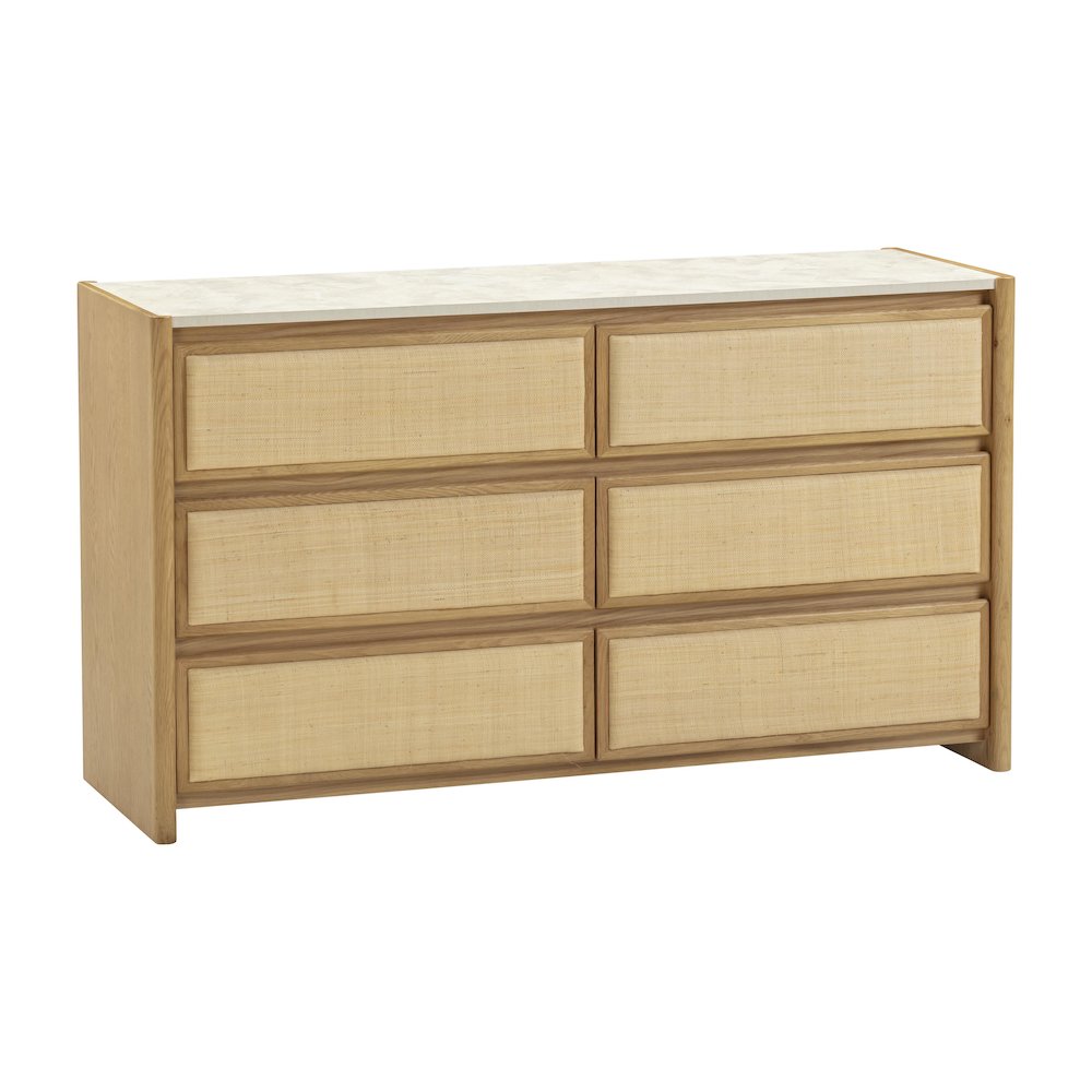 Paige Natural Oak 6-Drawer Dresser