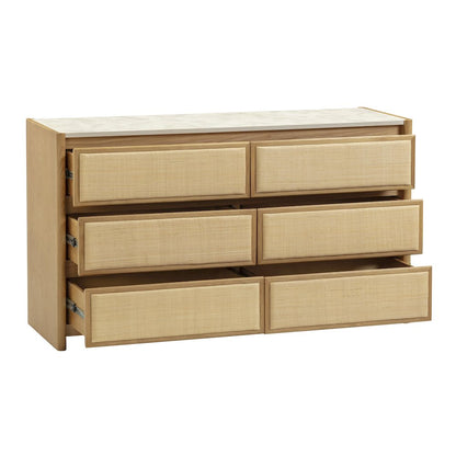 Paige Natural Oak 6-Drawer Dresser