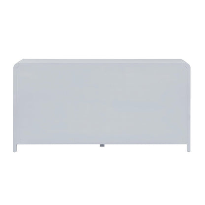 Patty Pastel Blue Rattan 6 Drawer Dresser