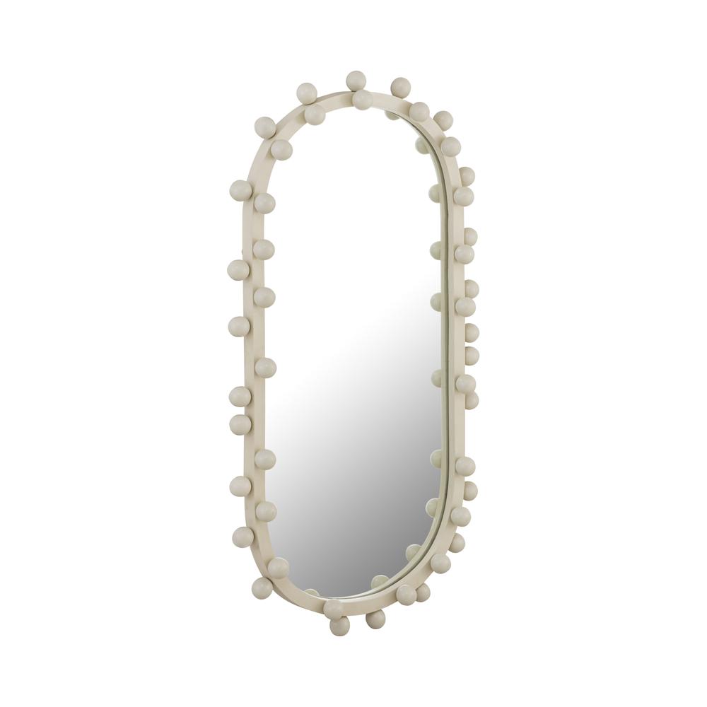 Ivory Bubble Oval Wall Mirror, Belen Kox
