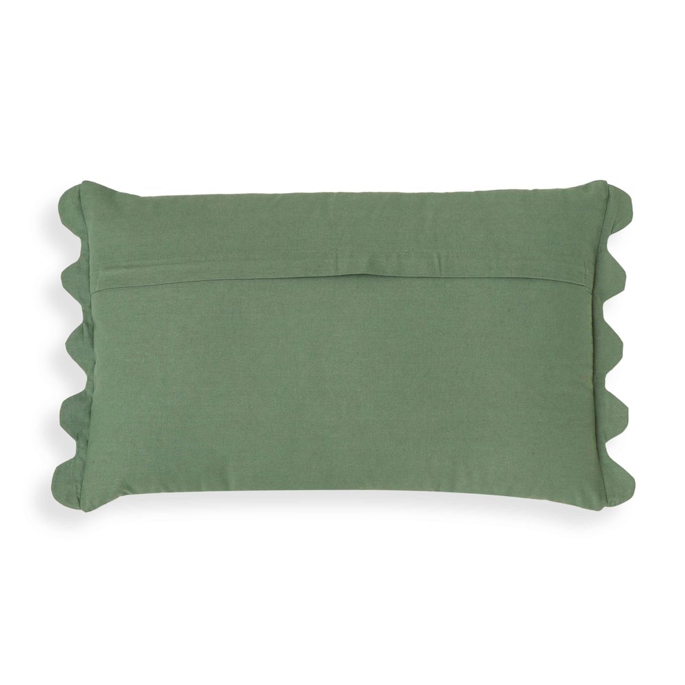 Portia Aqua Embroidered Cotton Flex 20 x 12 inch Accent Cushion