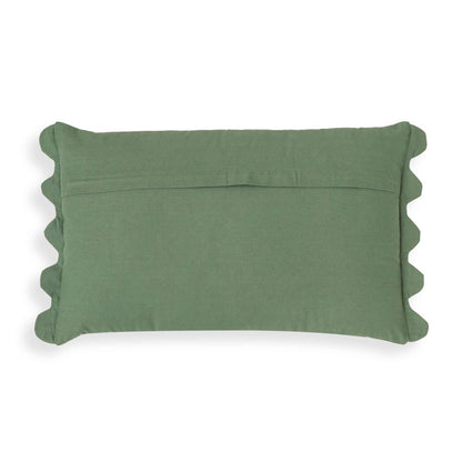 Portia Aqua Embroidered Cotton Flex 20 x 12 inch Accent Cushion