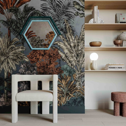 Lally Aqua Velvet Prism Wall Mirror