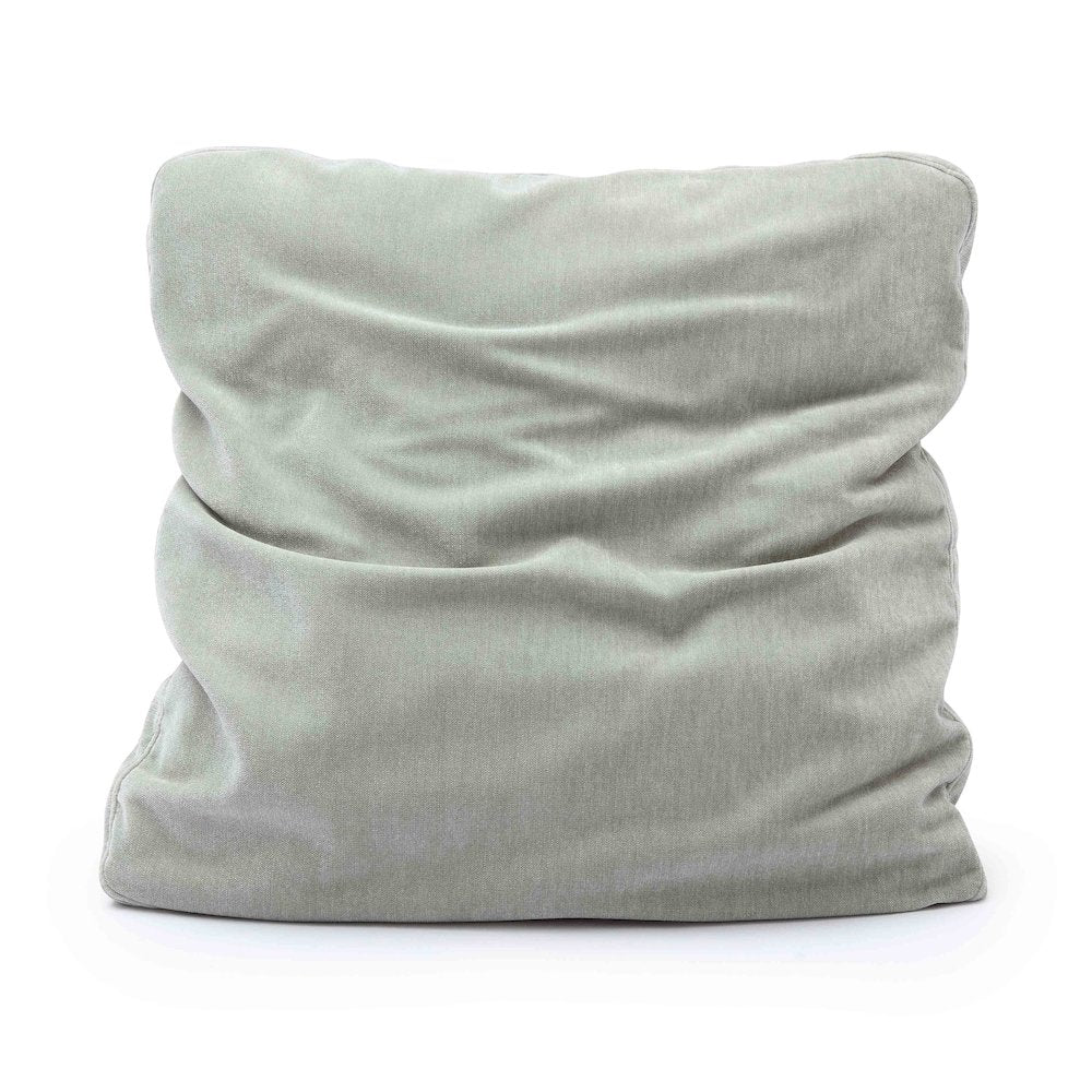 Tipsy Mint Green Upcycled Chenille 20 x 20 inch Square Floppy Pillow