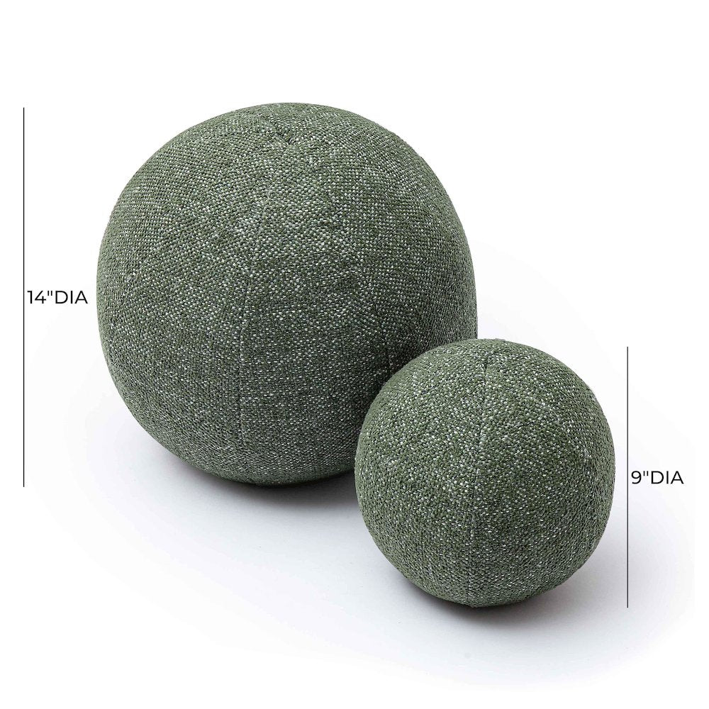 Boba Forest Green Textured Basketweave 9 inch Pillow