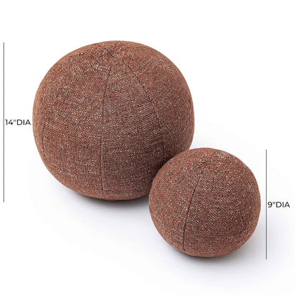 Boba Red Sedona Textured Basketweave 14 inch Pillow