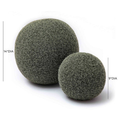 Boba Green Long Mohair 14 inch Pillow