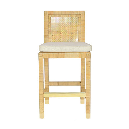 Amara Cream Linen Counter Stool