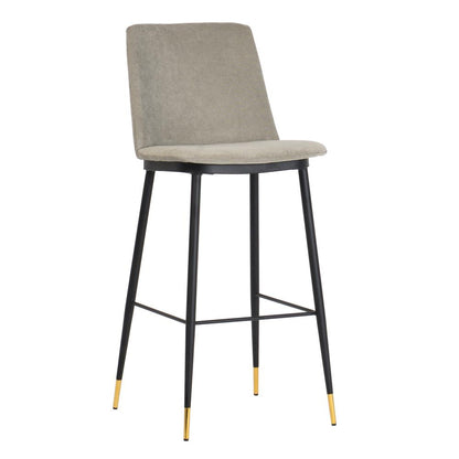 Evora Grey Velvet Counter Stool (Set of 2)