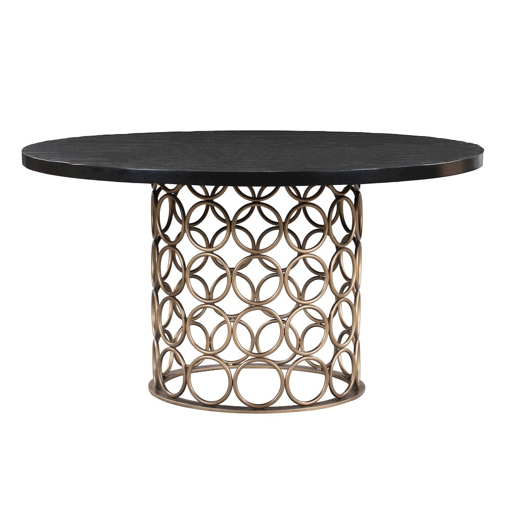 Valentina Brass Round Dining Table