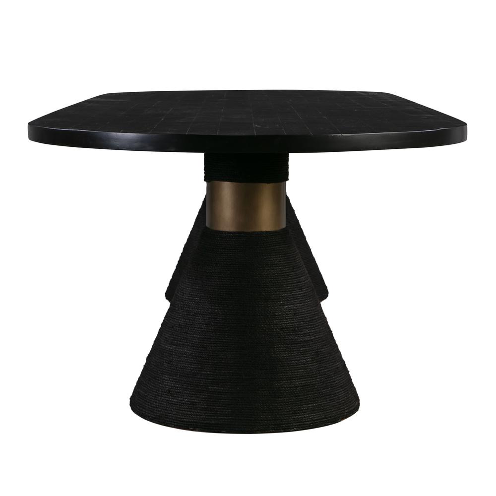 Rishi Black Rope Oval Table