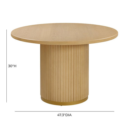 Chelsea Natural Oak Wood Round Dining Table