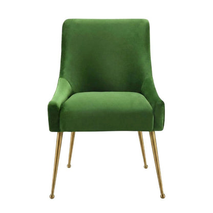 Velvet Accent Chair with Gold Stainless Steel Legs for Living Room
