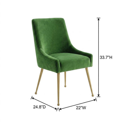Velvet Accent Chair with Gold Stainless Steel Legs for Living Room