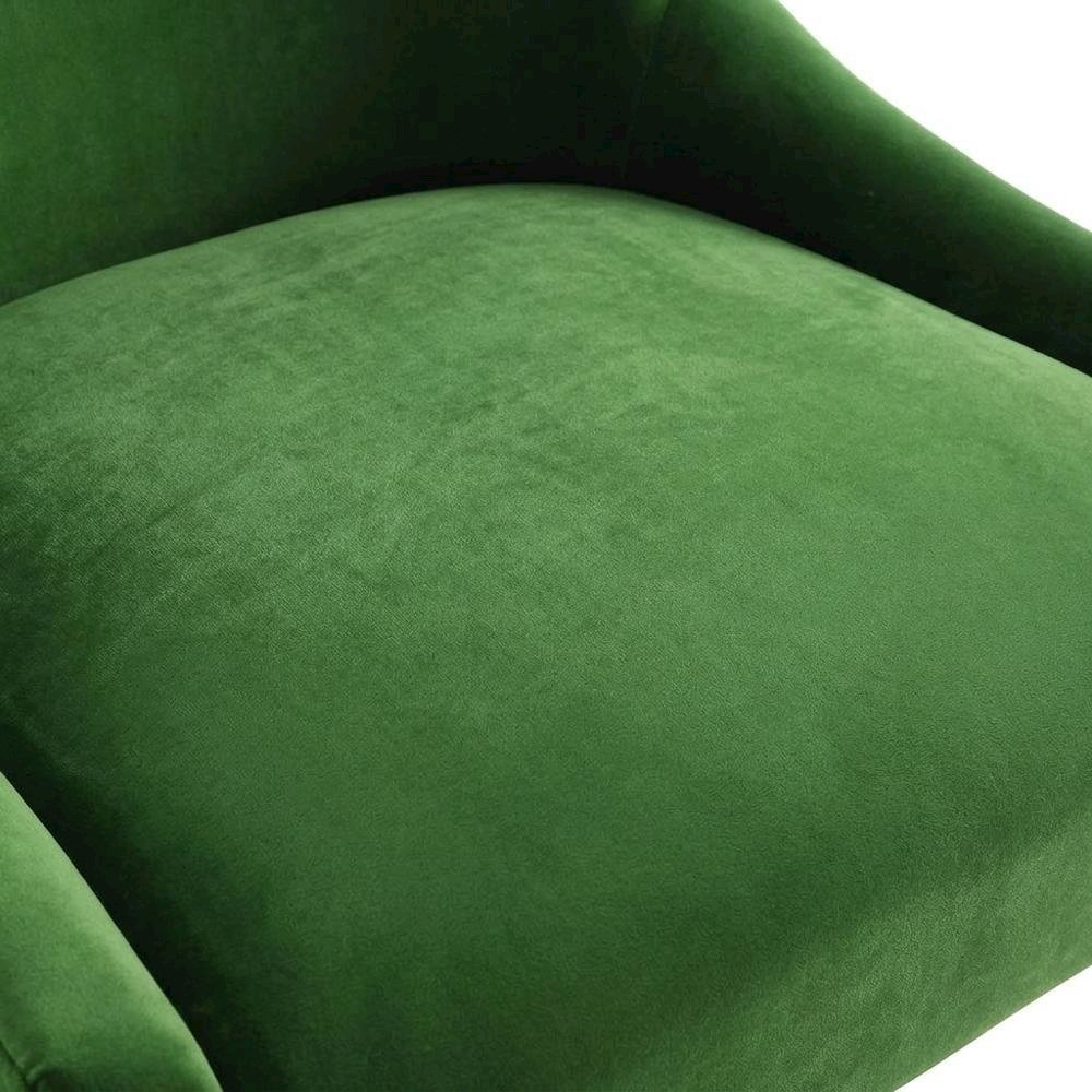 Velvet Accent Chair with Gold Stainless Steel Legs for Living Room