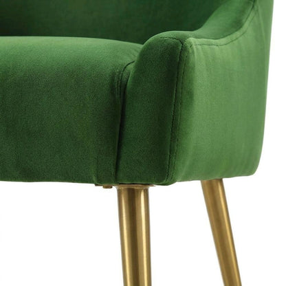 Velvet Accent Chair with Gold Stainless Steel Legs for Living Room