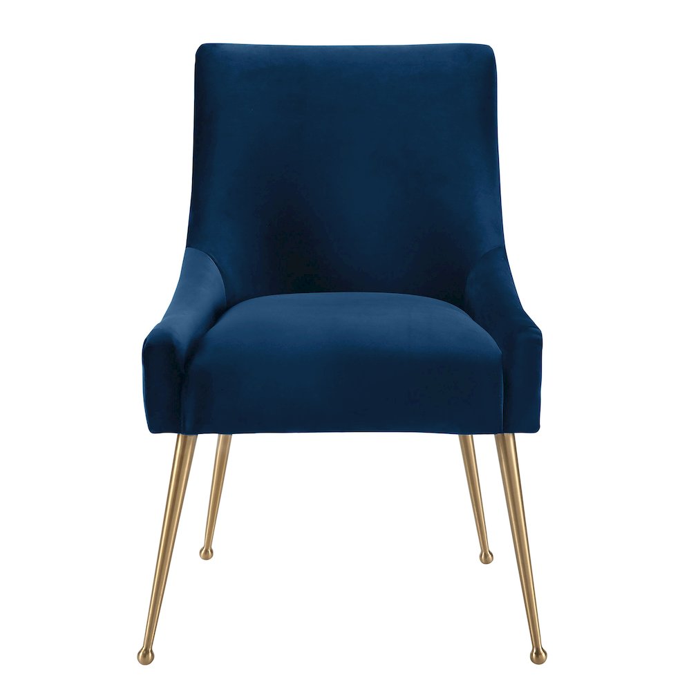 Beatrix Navy Velvet Side Chair