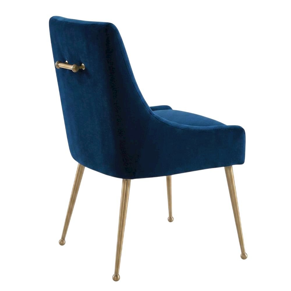 Velvet-Upholstered Accent Chair with Gold Stainless Steel Legs for Living Room